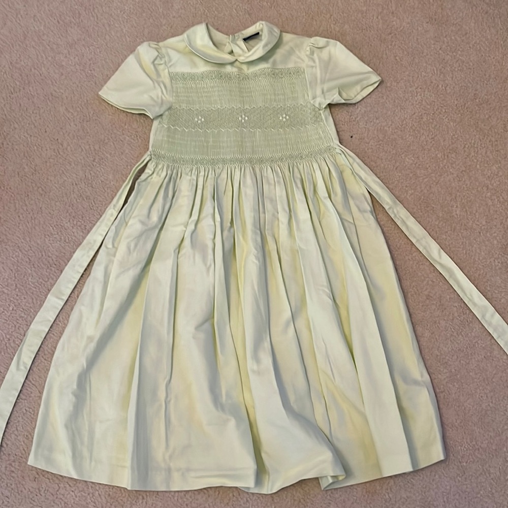 French brand CFK dress, green with beautiful embroidery at the top